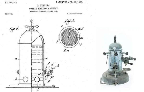 One of the first coffee machines