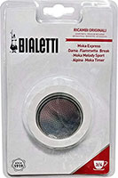 Bialetti Replacement Gasket and Filter For 3 Cup. Electric Moka Pot