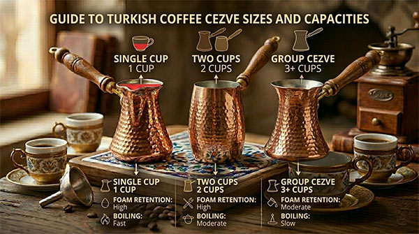 Coffee Turk Sizes