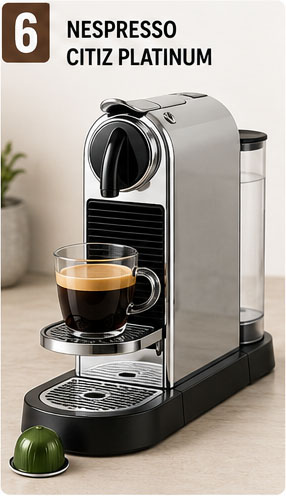 2026 Capsule Coffee Machine Ranking: 6. Nespresso CitiZ Platinum